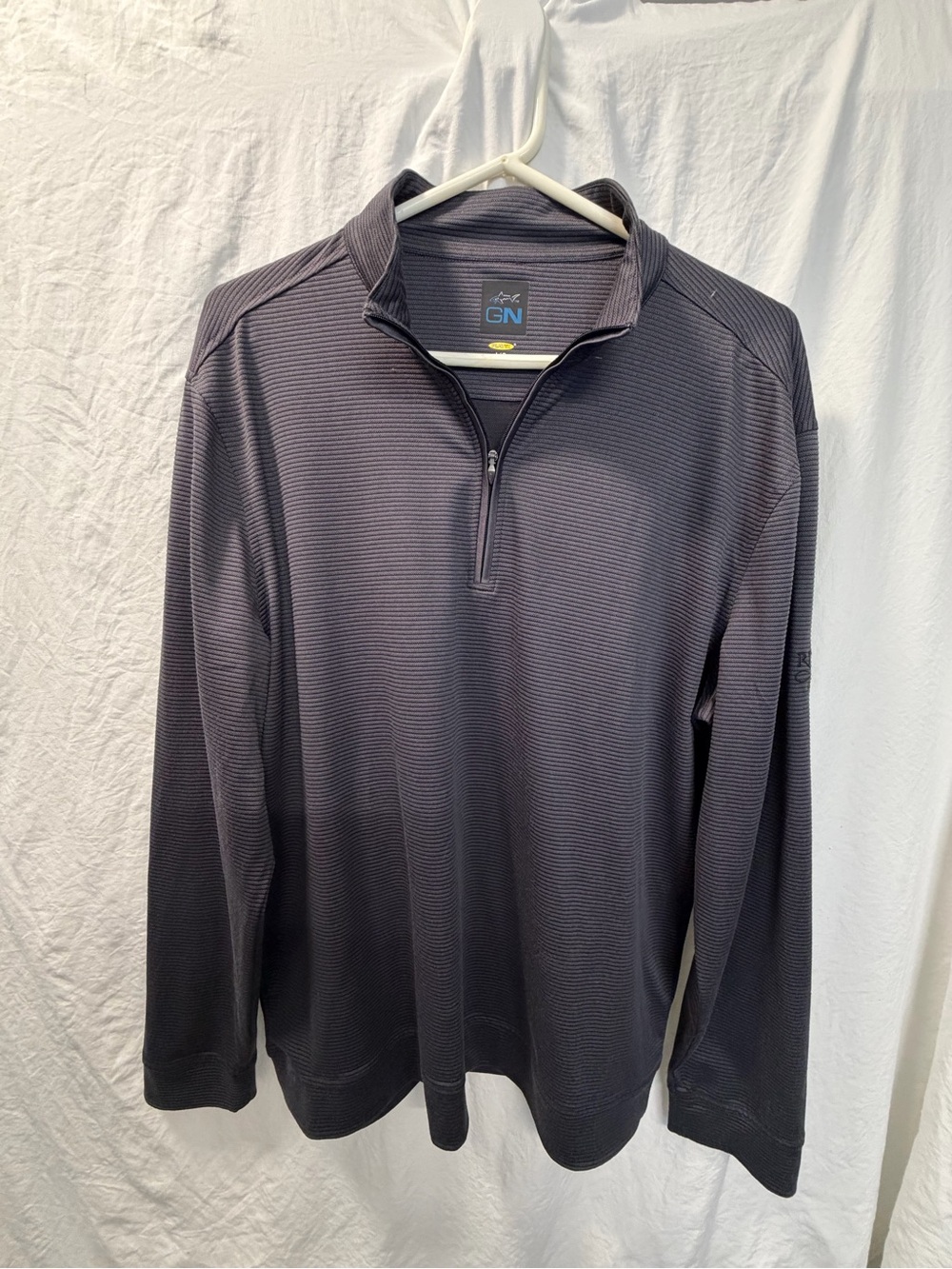 Greg Norman Collection Men's Long Sleeve Quarter-Zip Pullover - Charcoal